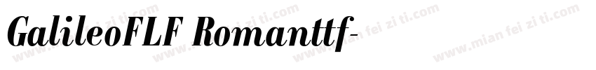 GalileoFLF Romanttf字体转换